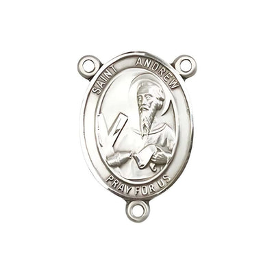 St Andrew the Apostle Engravable Center Rosary Part, pewter / sterling silver / gold-filled, Bliss Manufacturing
