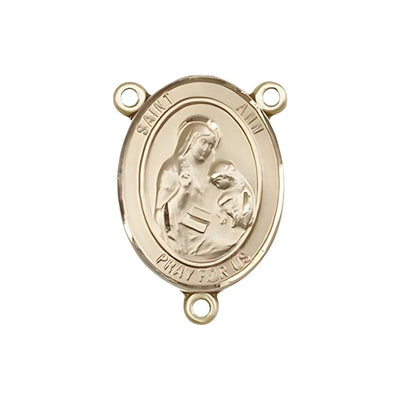 St Ann Engravable Center Rosary Part, pewter / sterling silver / gold-filled, Bliss Manufacturing
