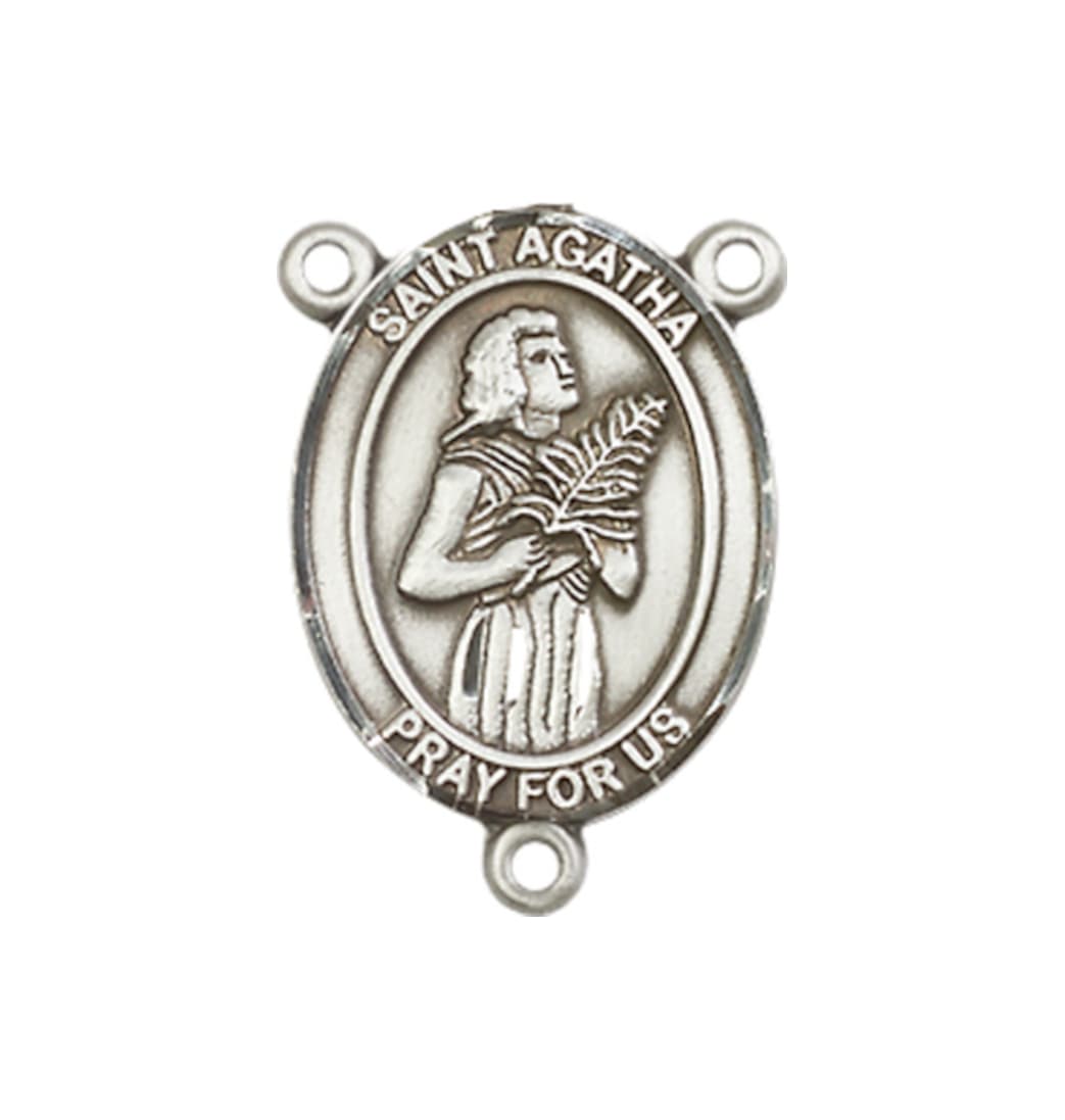 Bliss St Agatha Engravable Center Rosary Part,