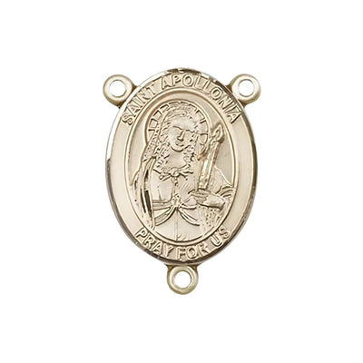 St. Apollonia Engravable Gold Center Rosary Part in Gold, Bliss Manufacturing