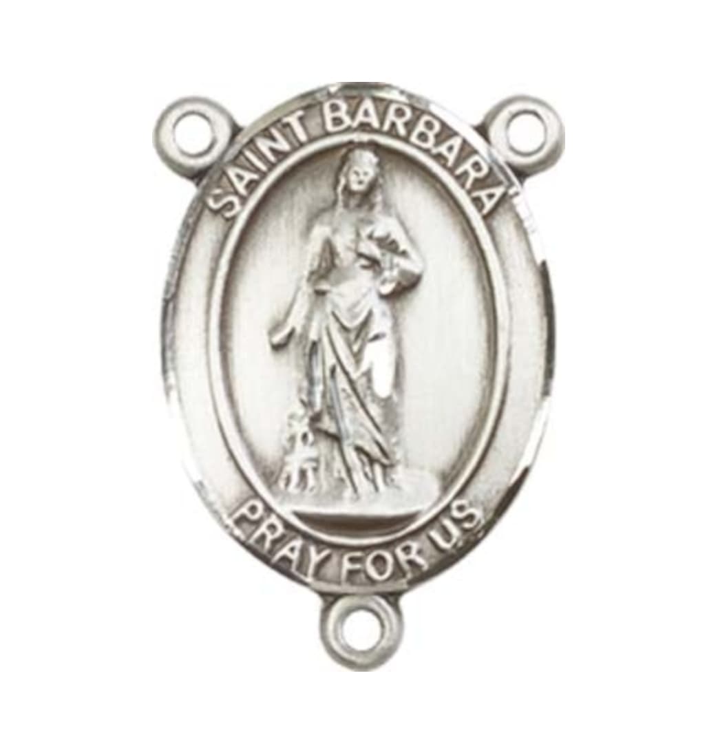 Bliss Saint Barbara Engravable Center Rosary Part,