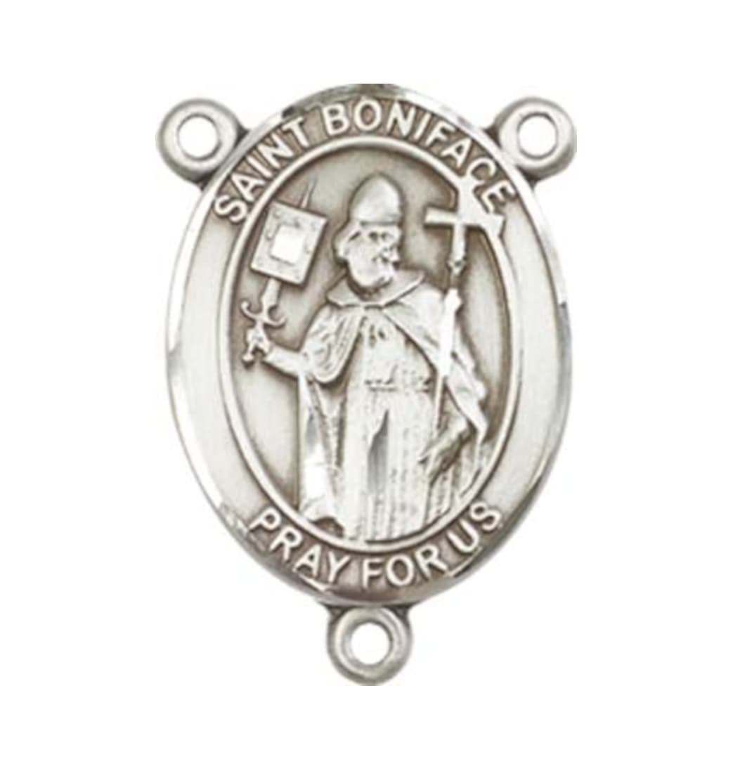 Bliss Patron Saint Boniface Engravable Center Rosary Part,