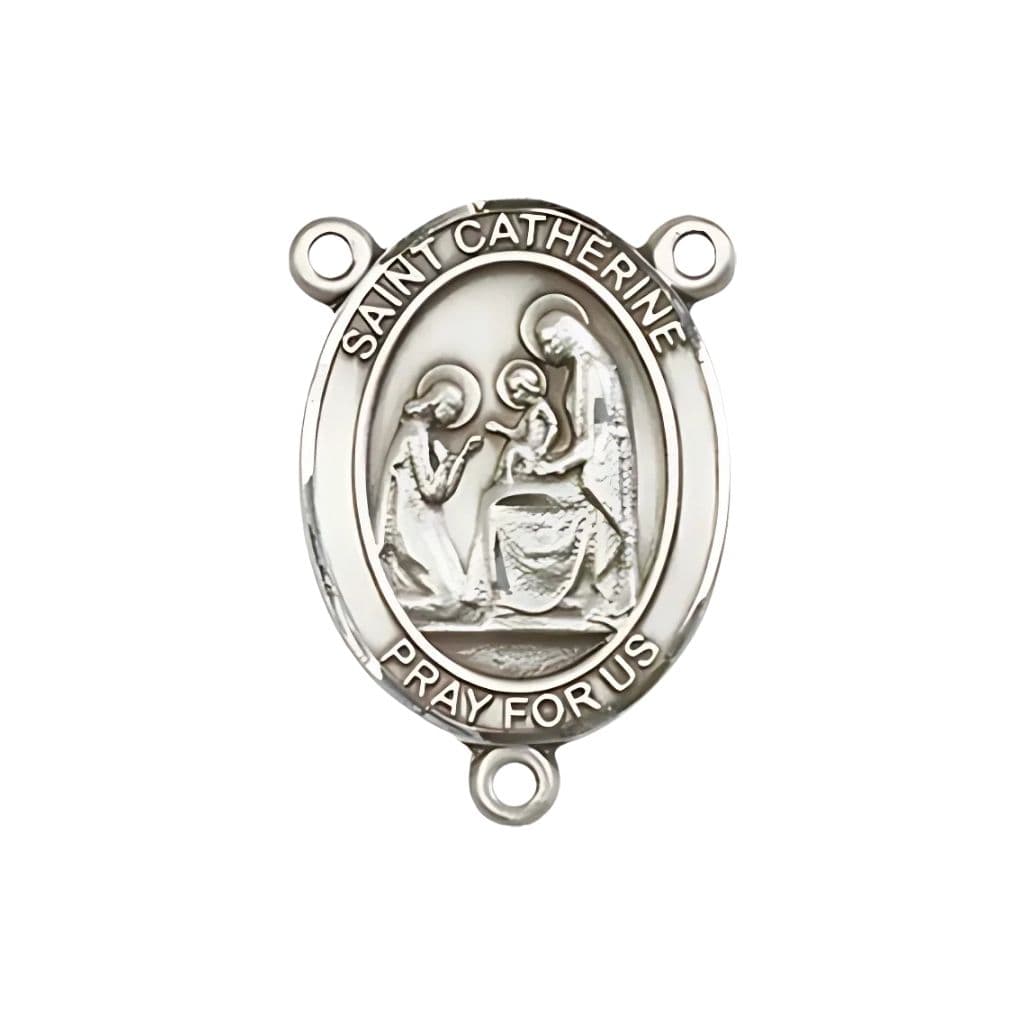 Bliss St Catherine of Siena Engravable Center Rosary Part,