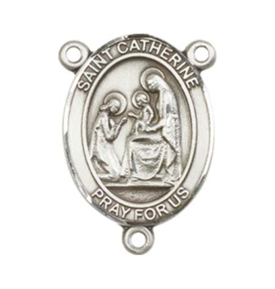 Bliss St Catherine of Siena Engravable Center Rosary Part,