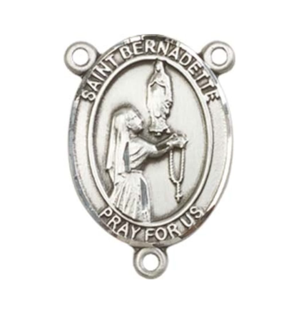 Bliss Saint Bernadette Engravable Center Rosary Part,