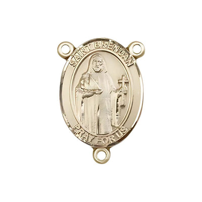 St. Brendan the Navigator Engravable Rosary Centerpiece in 14kt Gold-filled, Bliss Manufacturing