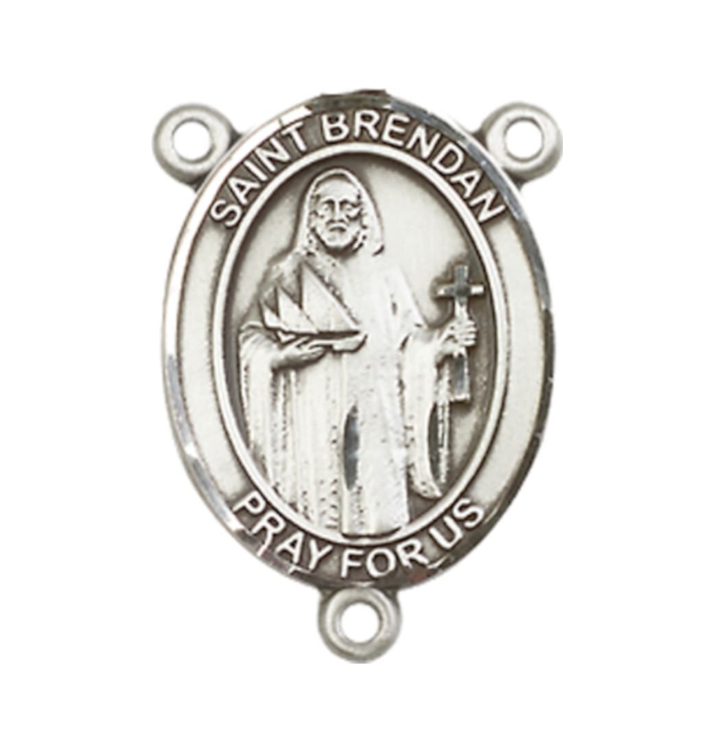 Bliss Saint Brendan the Navigator Engravable Center Rosary Part,