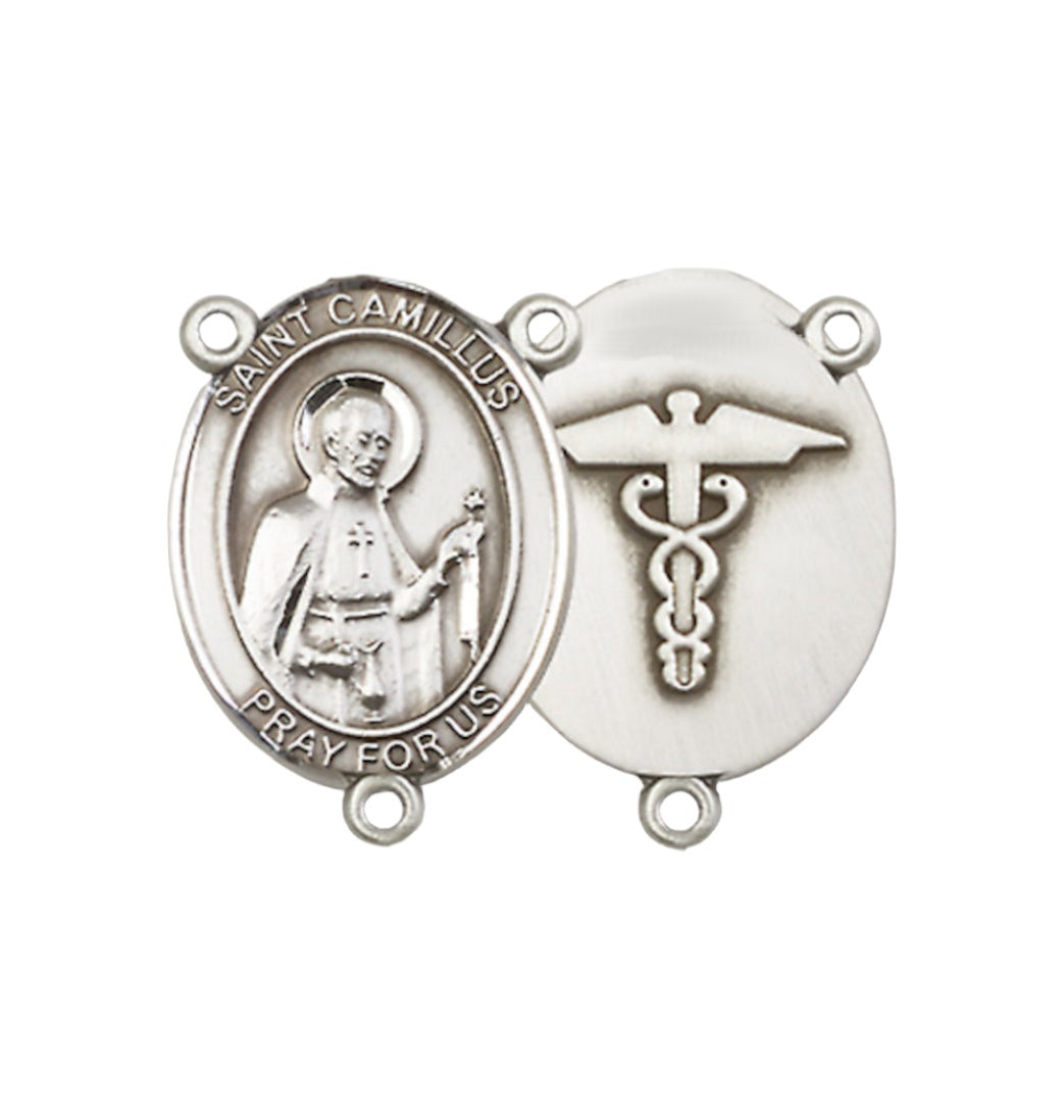 Bliss Pewter St Camillus of Lellis Nurse Center Rosary Part