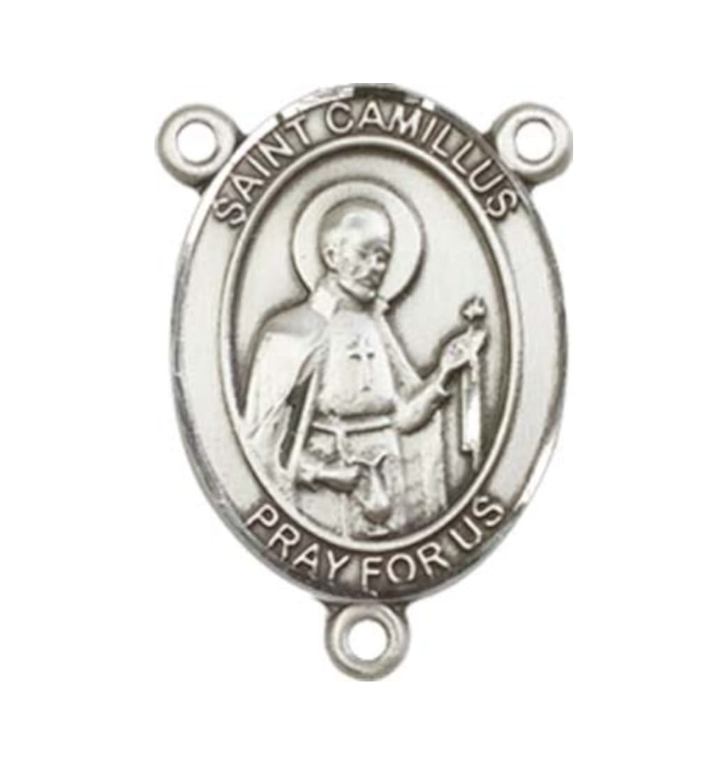 Bliss St Camillus of Lellis Engravable Center Rosary Part,