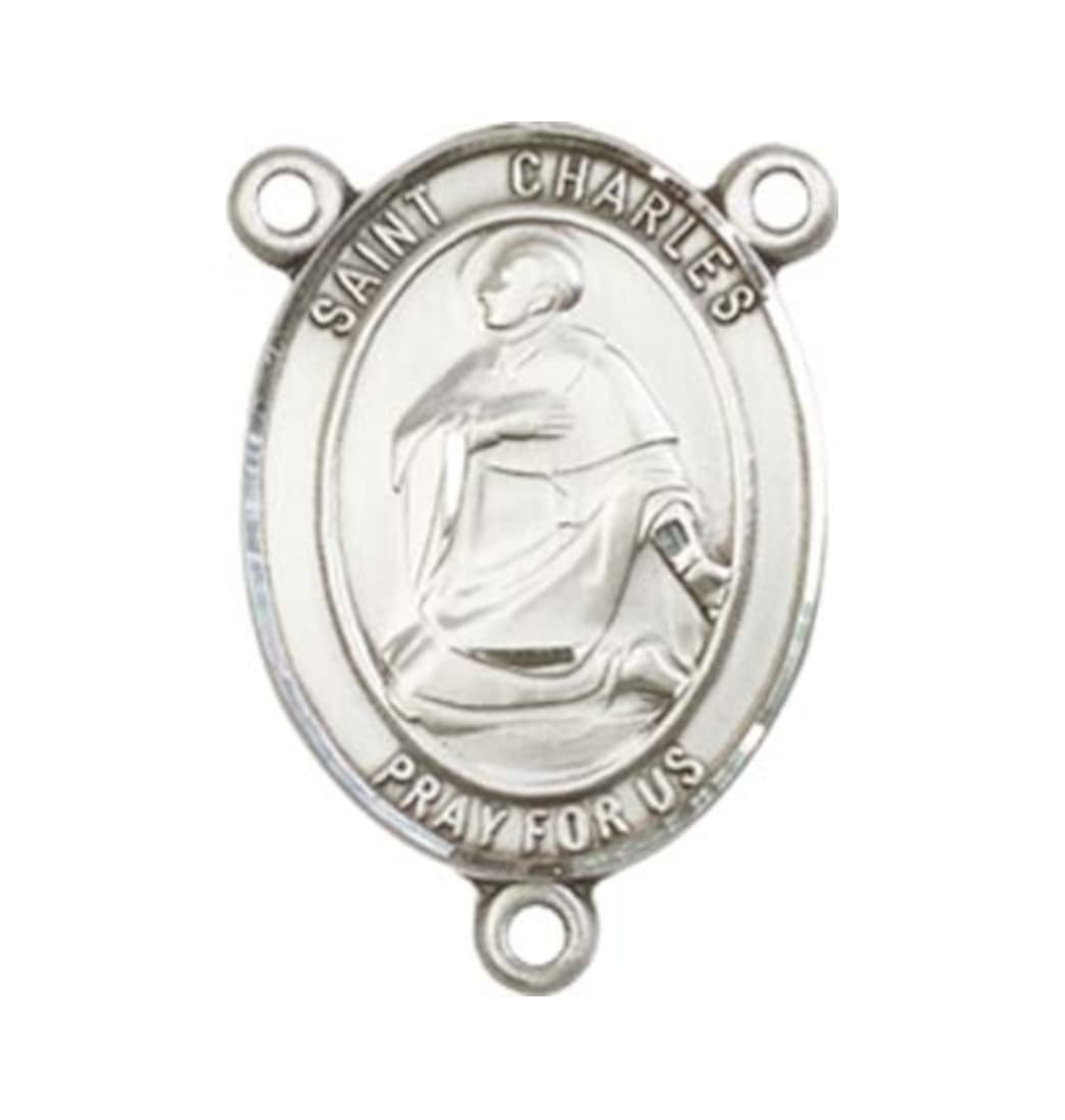 Bliss St Charles Borromeo Engravable Center Rosary Part,