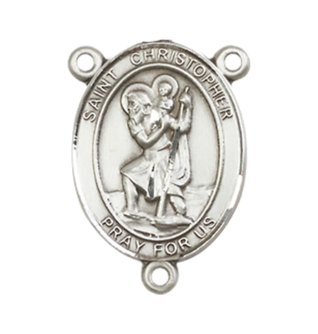 Bliss St Christopher Engravable Center Rosary Part,