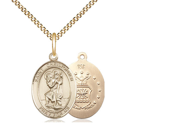 Bliss St Christopher Air Force Catholic Patron Saint Medal