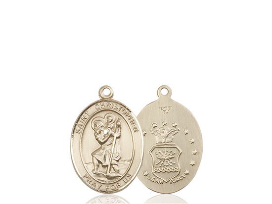 Bliss St Christopher Air Force Catholic Patron Saint Medal