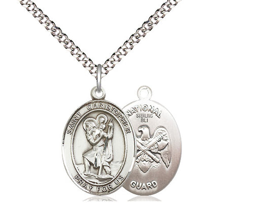 Bliss St Christopher National Guard Catholic Patron Saint Oval Medal