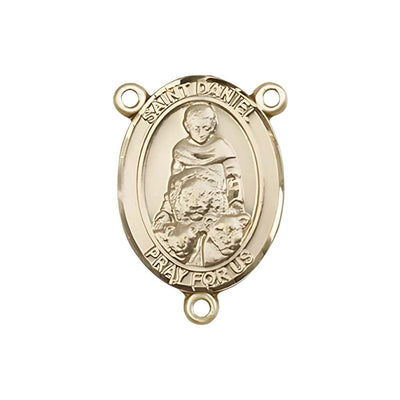 Gold St Daniel Engravable Center Rosary Part, Bliss Manufacturing