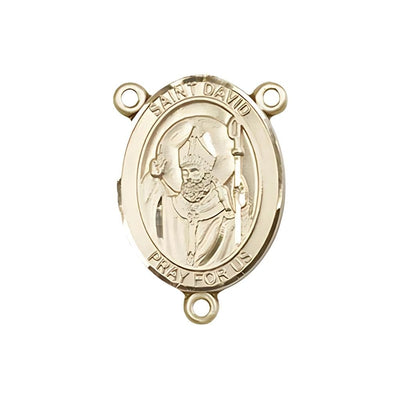 Gold St David of Wales Engravable Center Rosary Part, Bliss Manufacturing