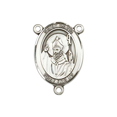 St David of Wales Engravable Center Rosary Part, pewter / sterling silver / gold-filled, Bliss Manufacturing