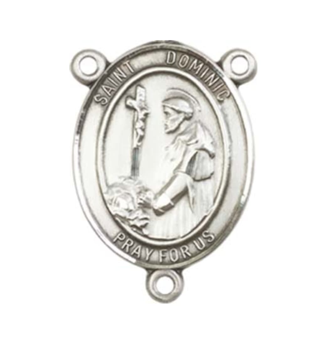 Bliss St Dominic de Guzman Engravable Center Rosary Part,