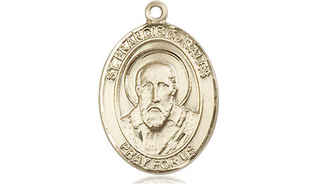 Bliss Manufacturing Medium 14kt Gold St Francis de Sales Medal