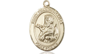 Medium 14kt Gold St Francis Xavier Medal, Bliss Manufacturing