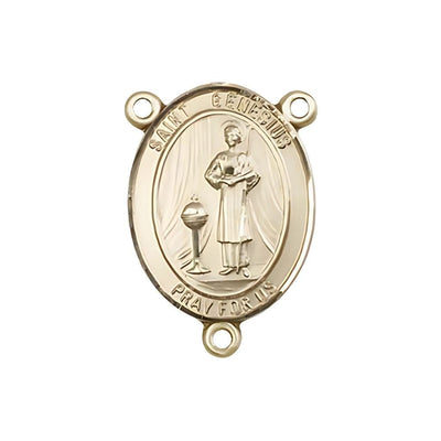 St. Genesius of Rome Engravable Center Rosary Gold Part, 3/4-inch, Bliss Manufacturing