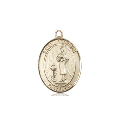 St Genesius of Rome 14kt Gold Oval Medium Medal Only, Bliss Manufacturing