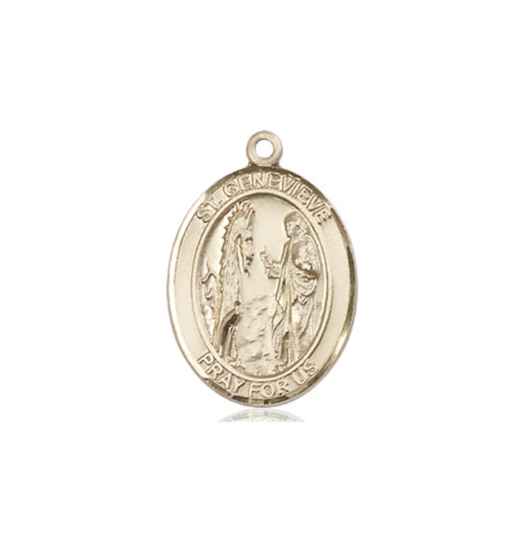 Bliss Manufacturing St Genevieve 14kt Gold Oval Medium Medal,