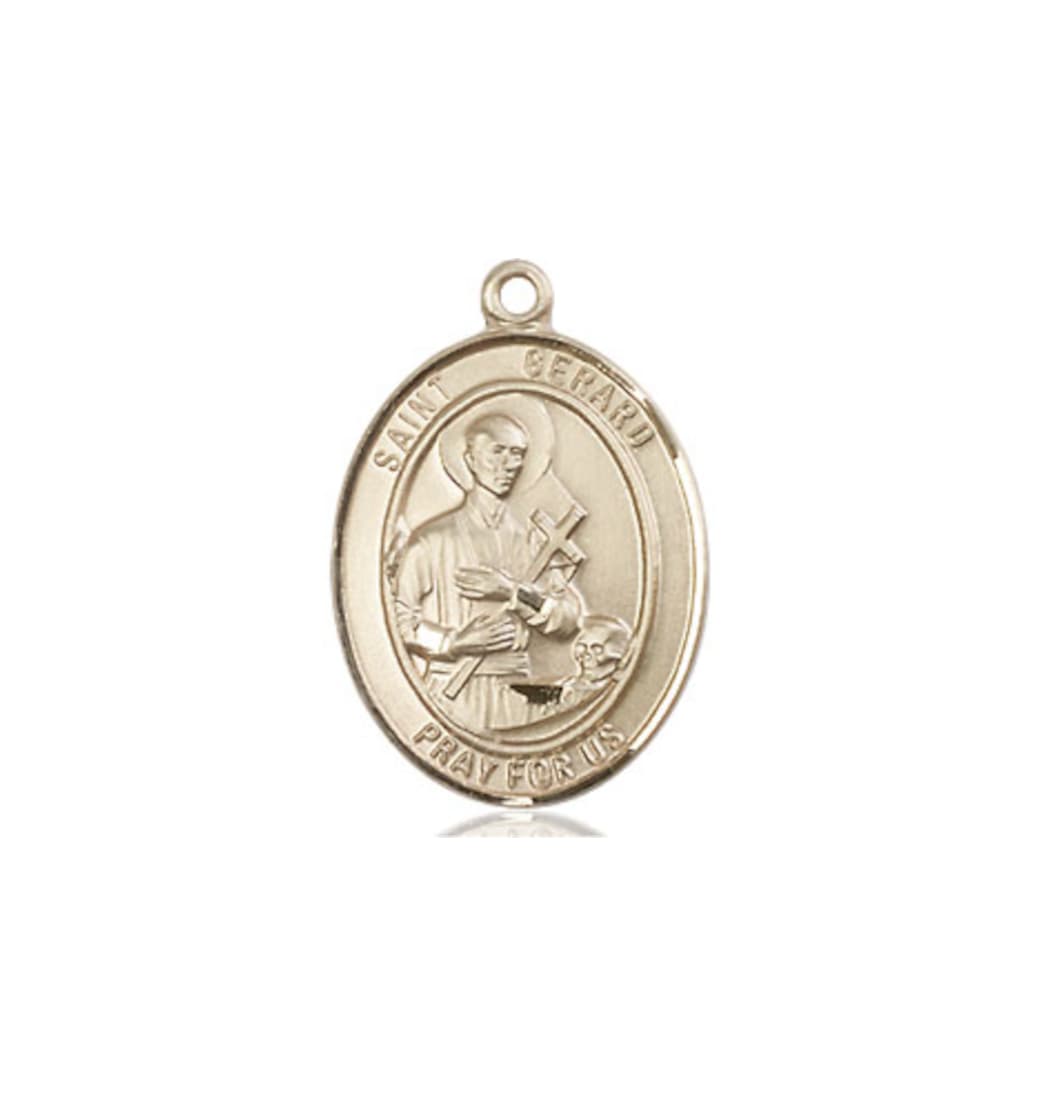 Bliss Manufacturing St Gerard Majella 14kt Gold Oval Medium Medal,