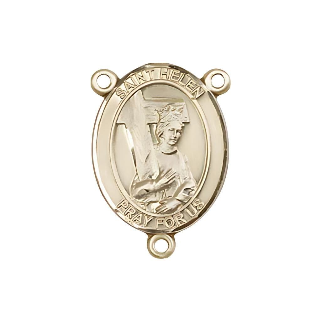Bliss St. Helen Engravable Rosary Centerpiece in Gold, 3/4-inch,