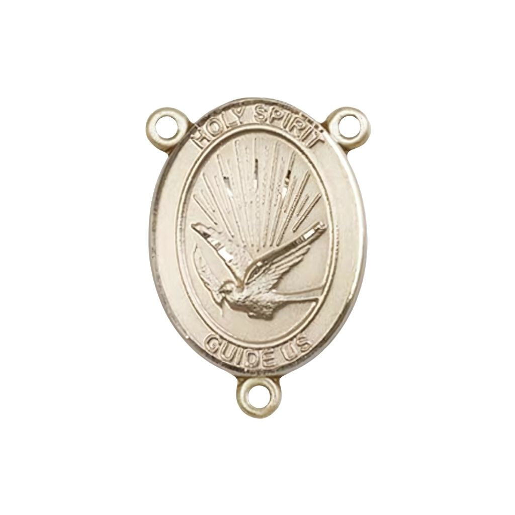 Bliss Holy Spirit Dove Engravable Rosary Centerpiece in Gold,