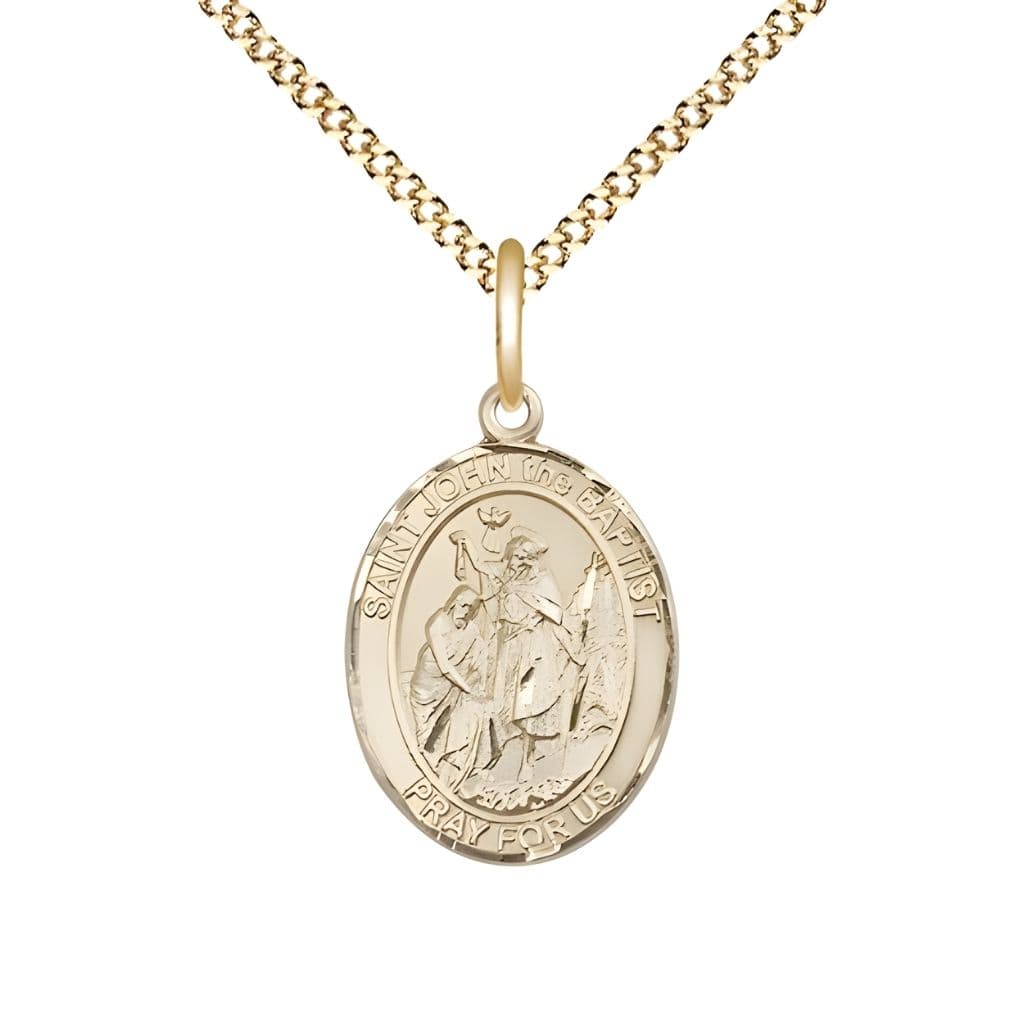 Bliss St. John the Baptist Gold-filled Oval Engravable Medal view 3