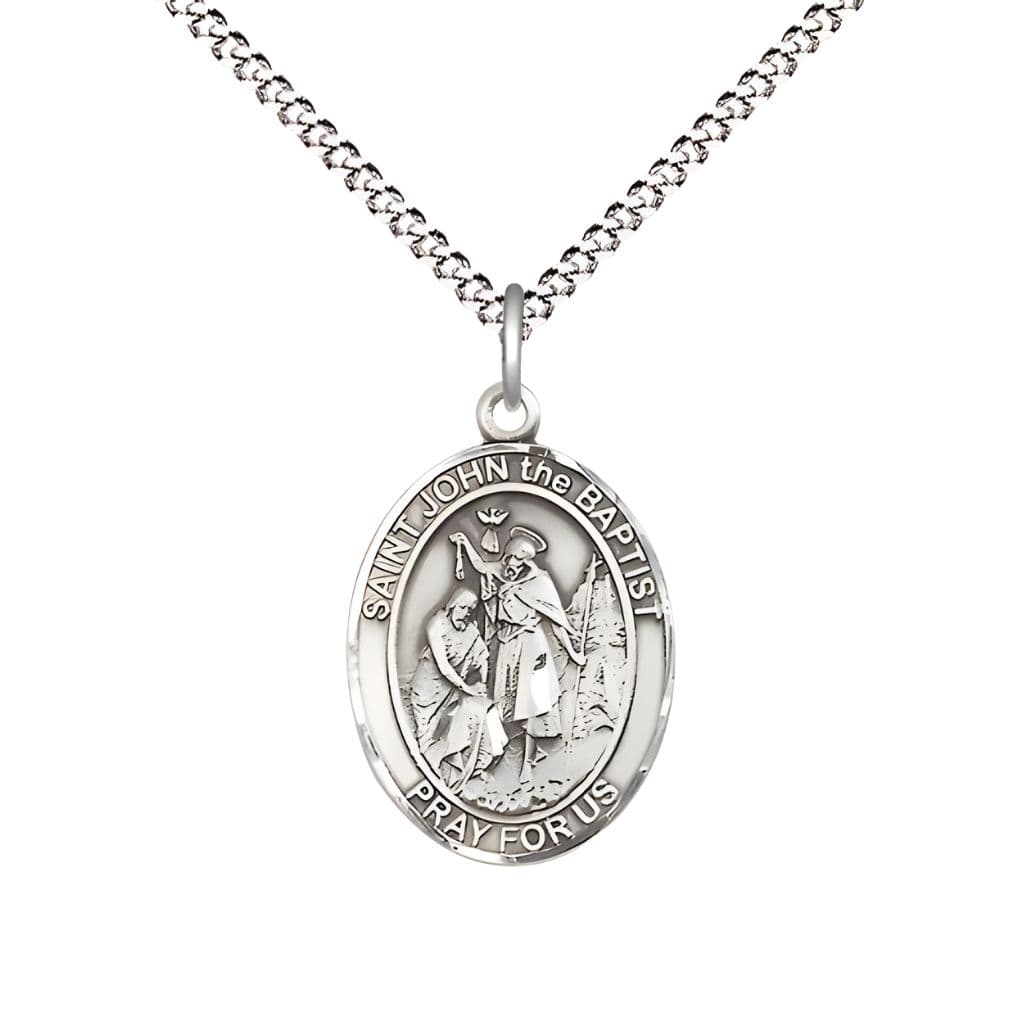 Bliss St. John the Baptist Pewter Oval Engravable Medal