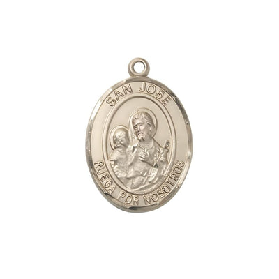 San Jose 14kt Gold Oval Engravable Medal Pendant view 3, Bliss Manufacturing