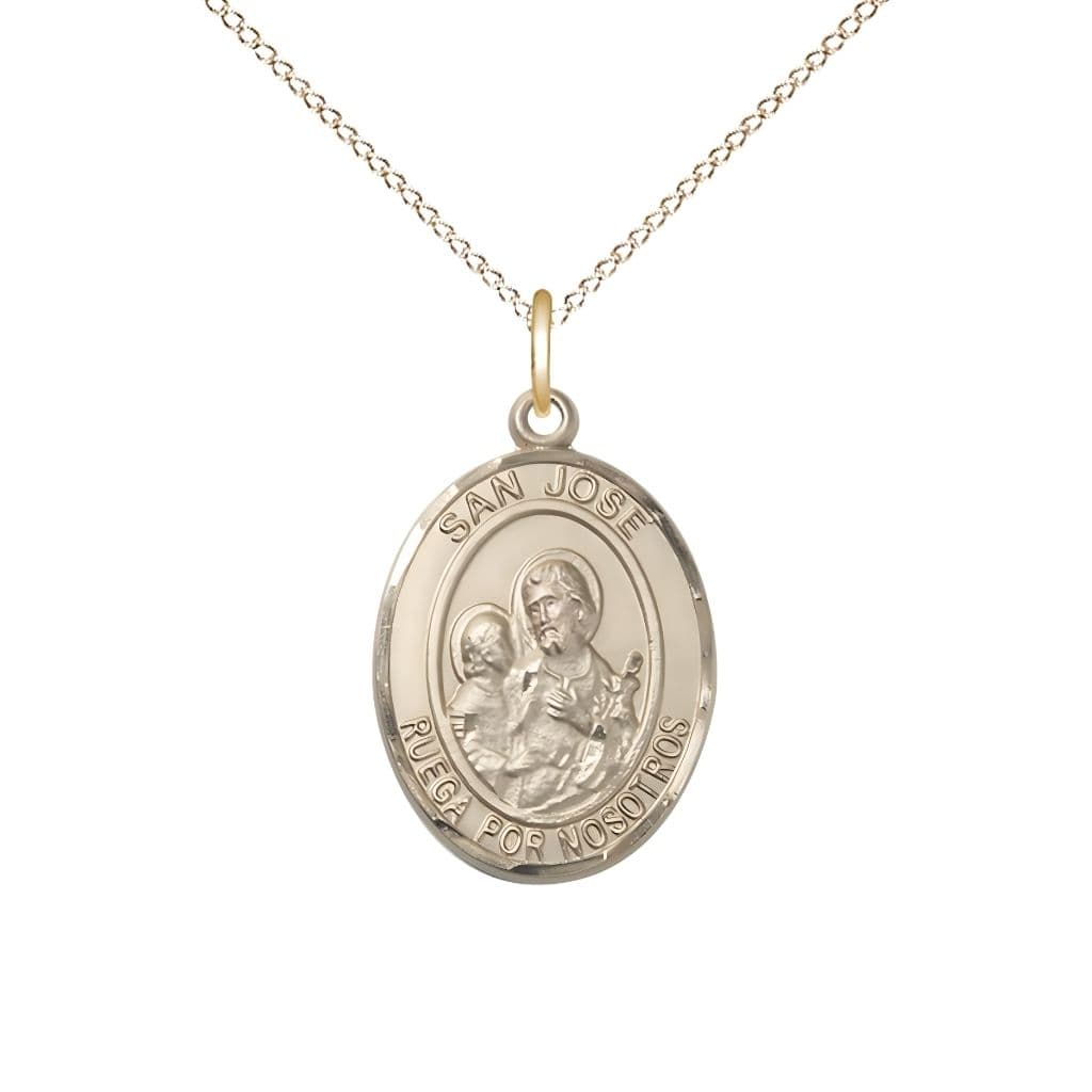 San Jose 14kt Gold Oval Engravable Medal Pendant view 4, Bliss Manufacturing