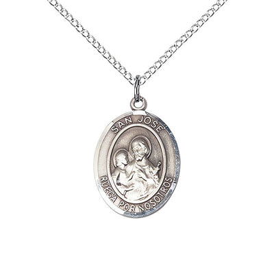 San Jose Sterling Silver Oval Engravable Medal view 3, Bliss Manufacturing