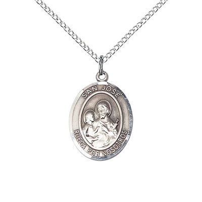 San Jose Sterling Silver Oval Engravable Medal view 4, Bliss Manufacturing