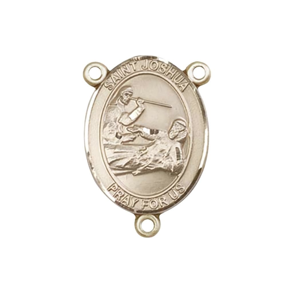Bliss St. Joshua Engravable Rosary Centerpiece in Gold, USA Made,