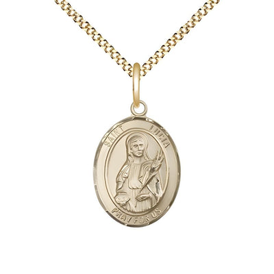 St. Lucia of Syracuse Gold-filled Oval Engravable Medal (view 3), Bliss Manufacturing