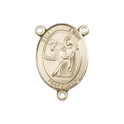 St. Luke the Apostle Doctor Rosary Centerpiece Part in Gold-filled, 3/4-inch, Bliss Manufacturing