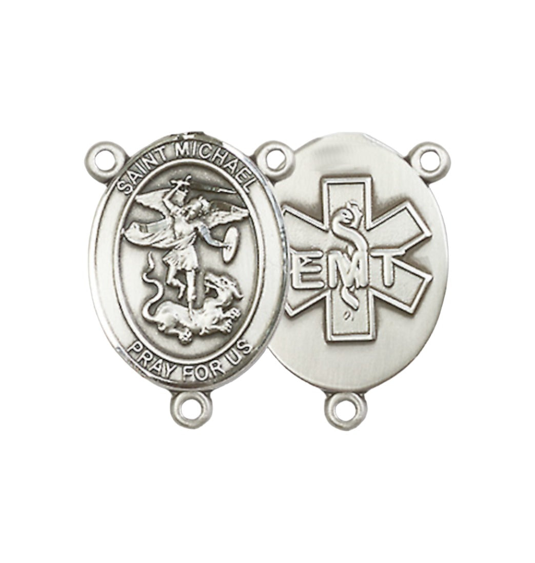 Bliss Pewter EMT Saint Michael Center Rosary Part