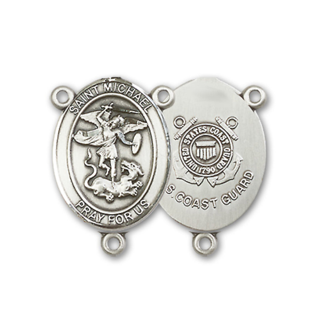 Pewter Coast Guard Saint Michael Center Rosary Part