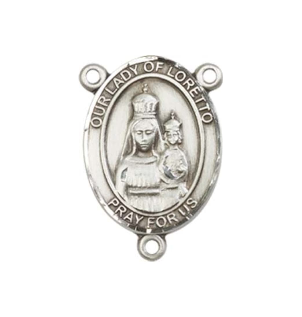 Bliss Our Lady of Loretto Engravable Center Rosary Part,