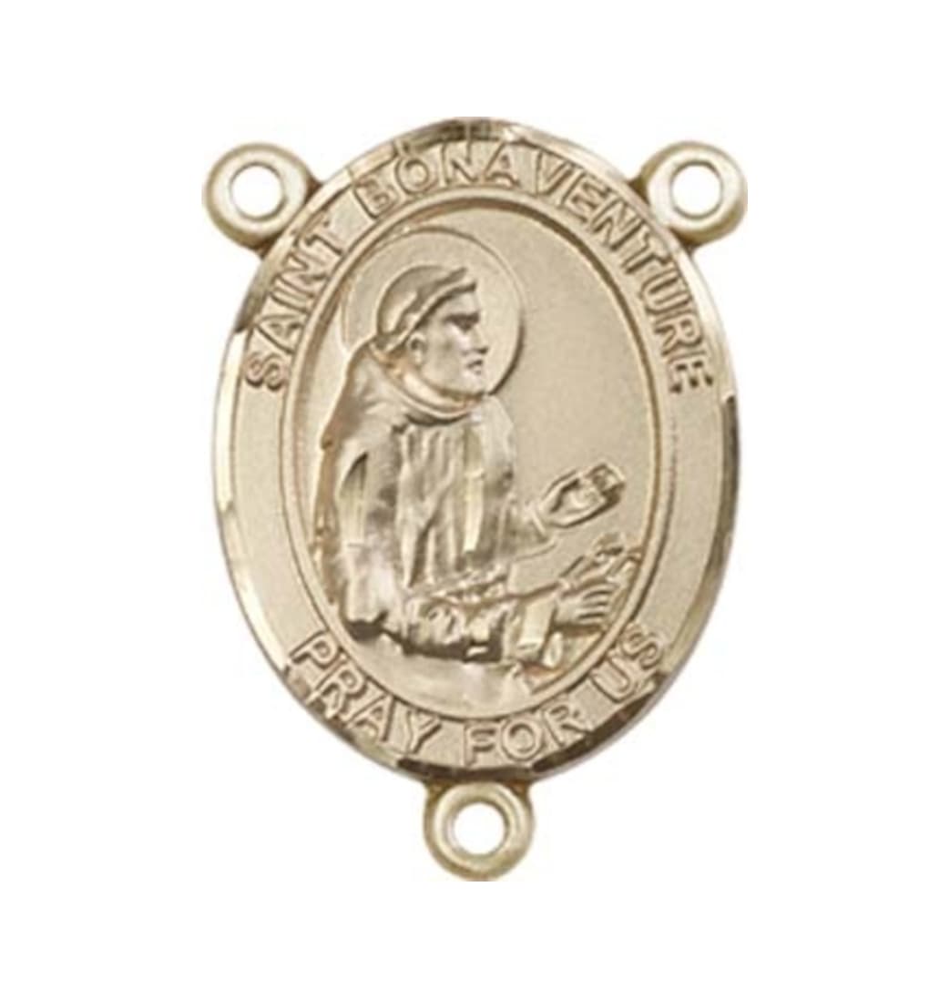 Bliss Gold St Bonaventure Engravable Center Rosary Part,