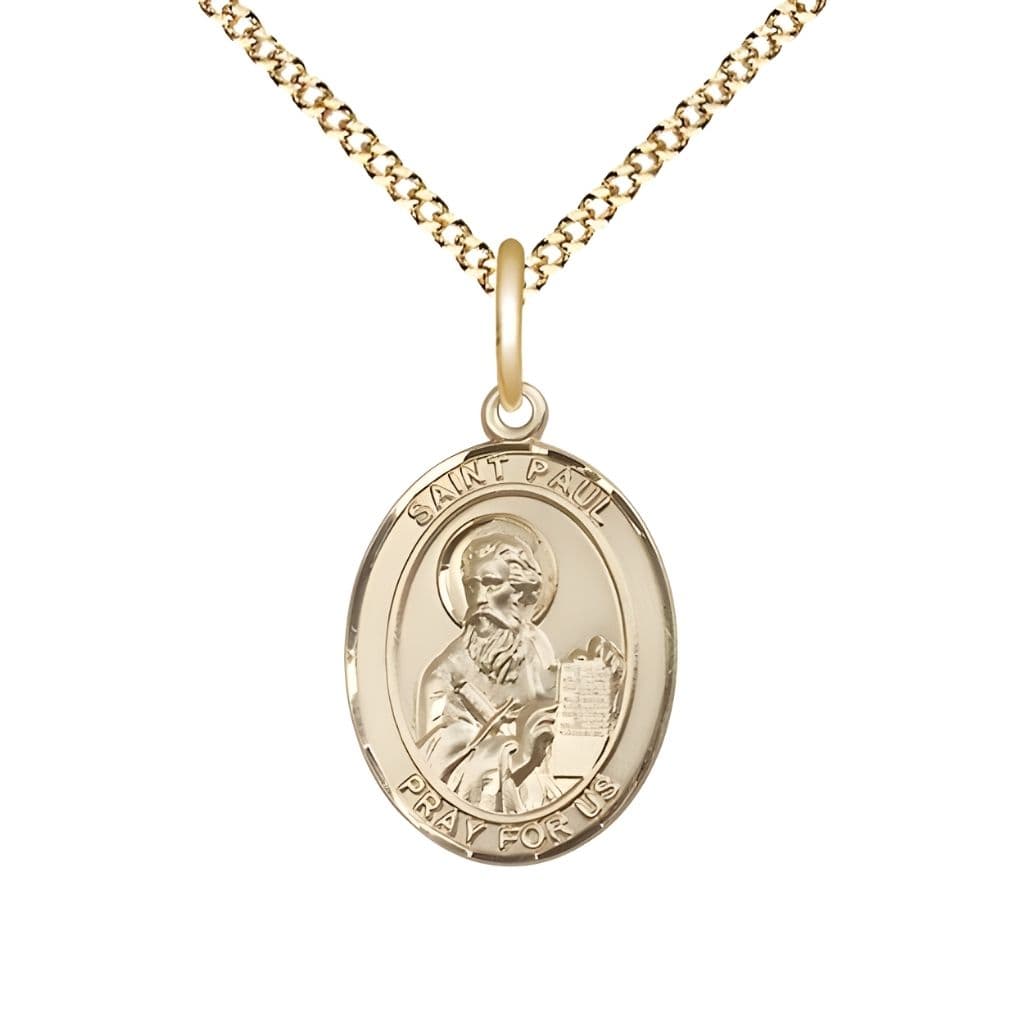 Bliss St. Paul the Apostle Gold-filled Oval Engravable Medal