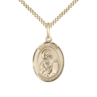 St. Paul the Apostle Gold-filled Oval Engravable Medal view 3, Bliss Manufacturing