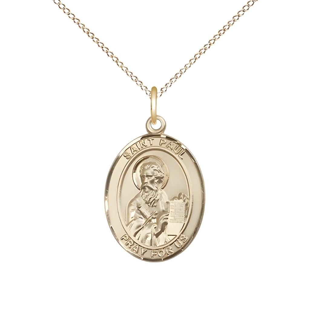 Bliss St. Paul the Apostle Gold-filled Oval Engravable Medal