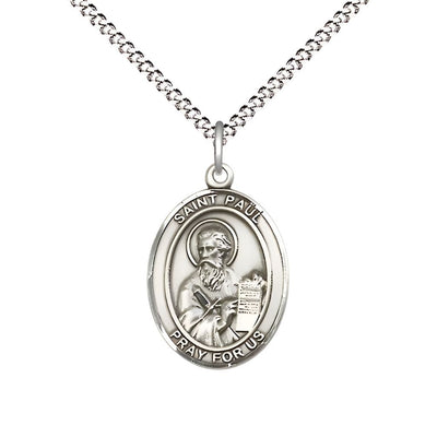 St. Paul the Apostle Pewter Oval Engravable Medal view 2, Bliss Manufacturing