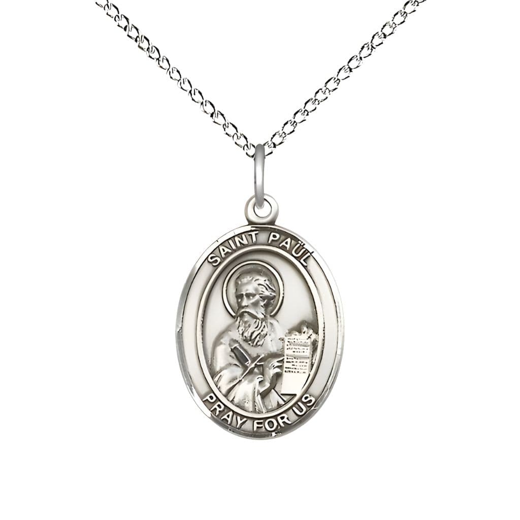 Bliss St. Paul the Apostle Sterling Silver Oval Engravable Medal