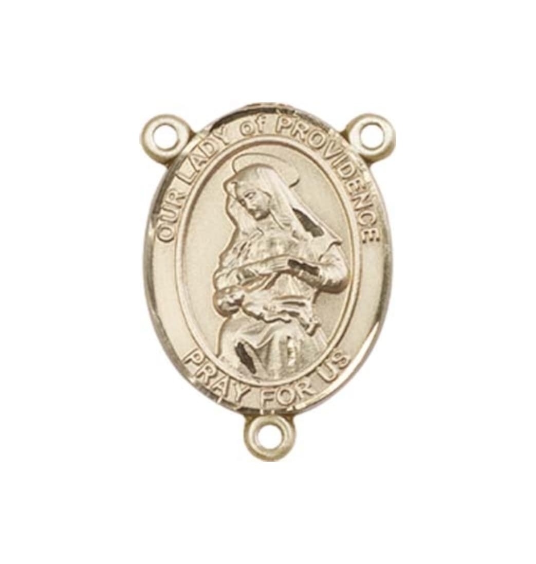 Bliss Our Lady of Providence Engravable Gold Center Rosary Part,