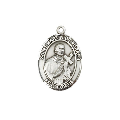 Medium Saint Martin de Porres Pewter Oval Medal | Bliss Manufacturing